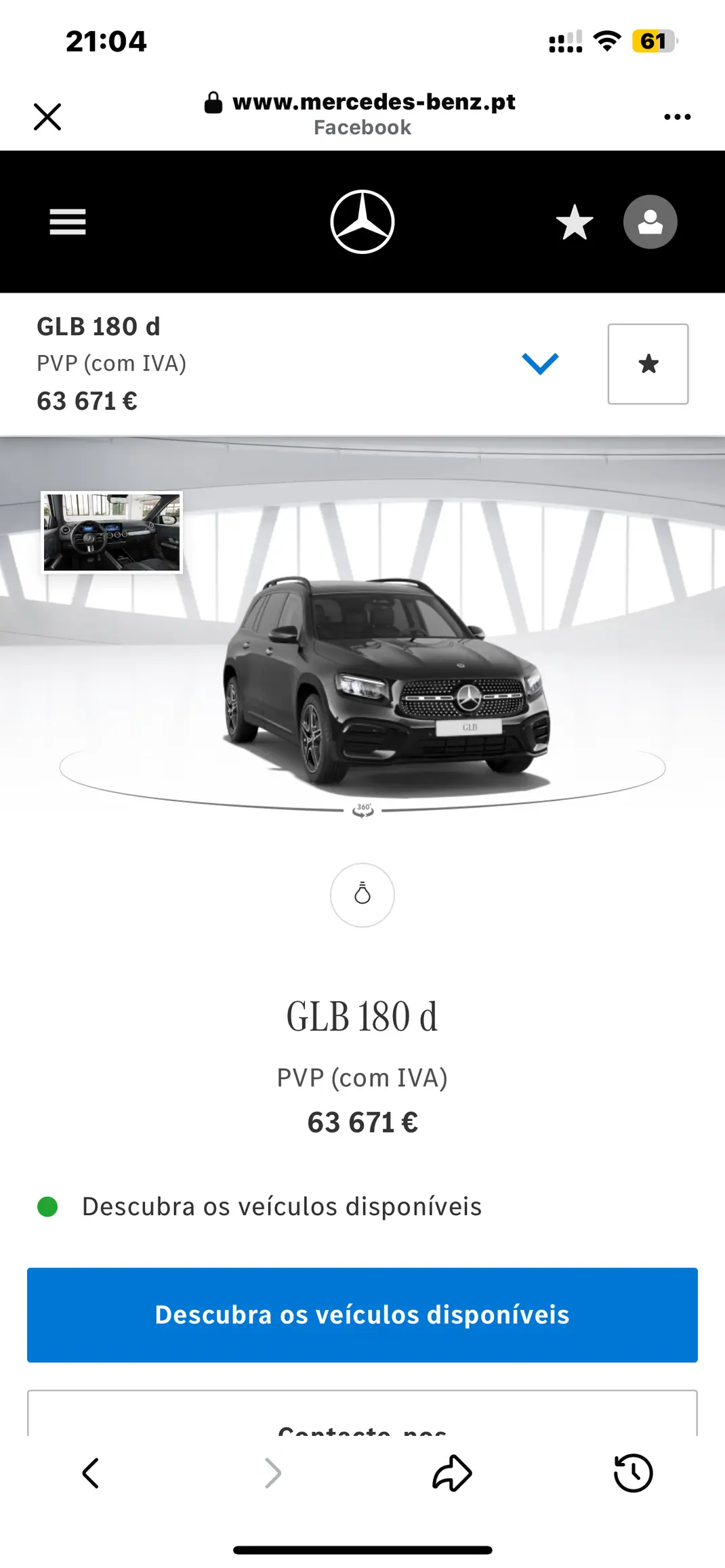 Mercedes-Benz GLB 180 2024 - 51950 EUR, 56000 km - AUTO.MOTO.pt - 56000km - foto 1 de 1