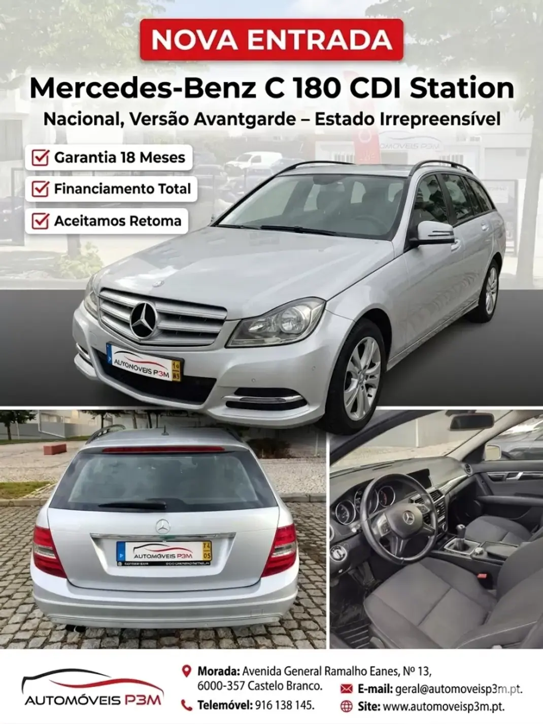 Mercedes-Benz C 180 2014 - 14500 EUR, 206850 km - AUTO.MOTO.pt - 206850km - foto 13 de 13