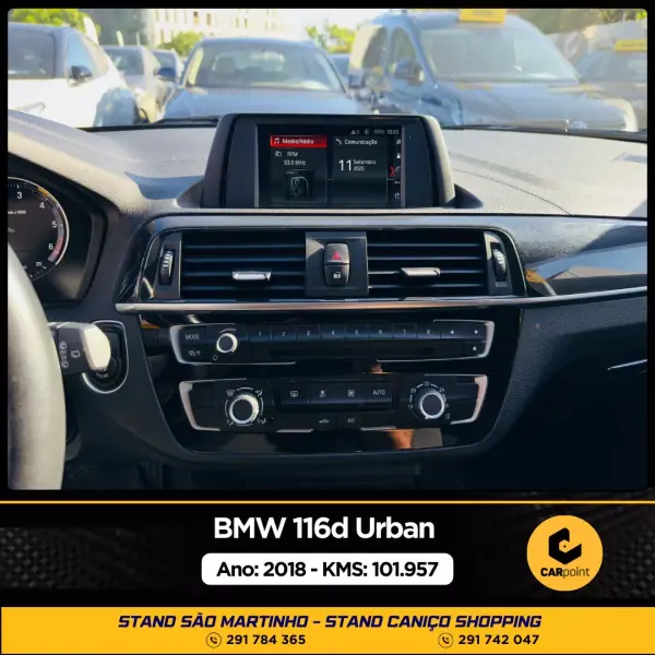 BMW 116 2018 - 18900 EUR, 102000 km - AUTO.MOTO.pt - 102000km - foto 9 de 10
