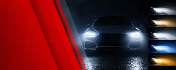 What color can a car's high beams be?