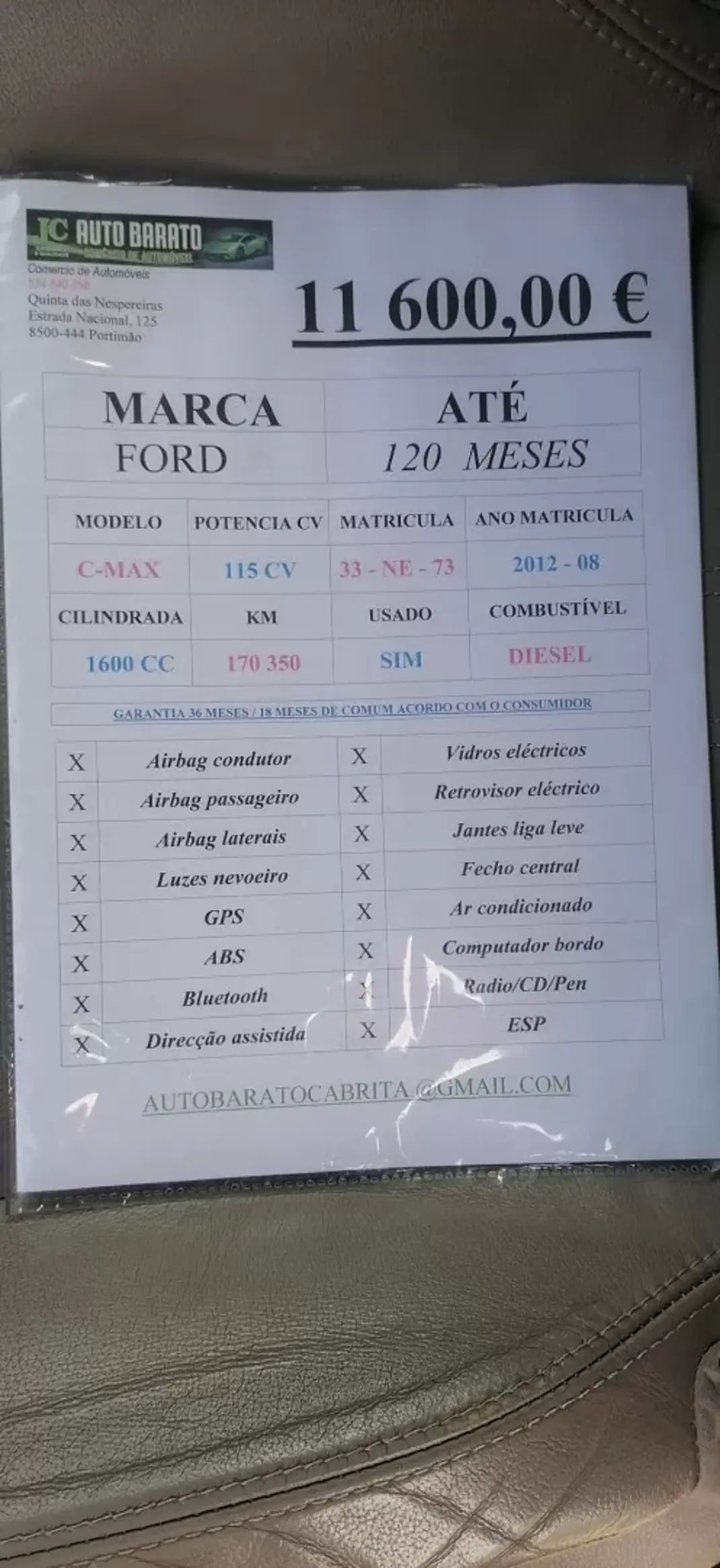 Ford C-Max 2012 - 11600 EUR, 170350 km - AUTO.MOTO.pt - 170350km - foto 15 de 15