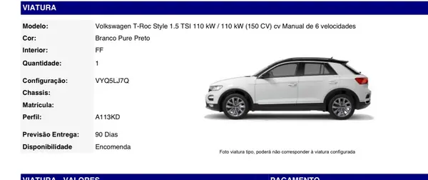 Volkswagen T-Roc 2021 - 19990 EUR, 42240 km - AUTO.MOTO.pt - 42240km - foto 7 de 9