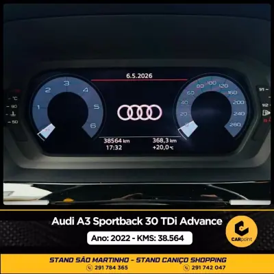 Audi A3 Sportback 2022 - 26750 EUR, 38564 km - AUTO.MOTO.pt - 38564km - foto 10 de 10