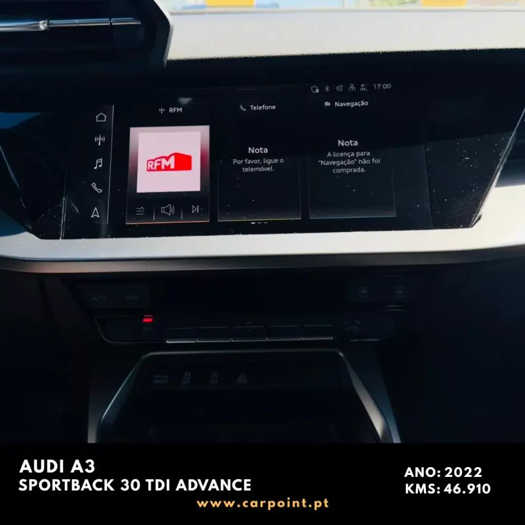 Audi A3 Sportback 2022 - 27750 EUR, 46910 km - AUTO.MOTO.pt - 46910km - foto 9 de 10