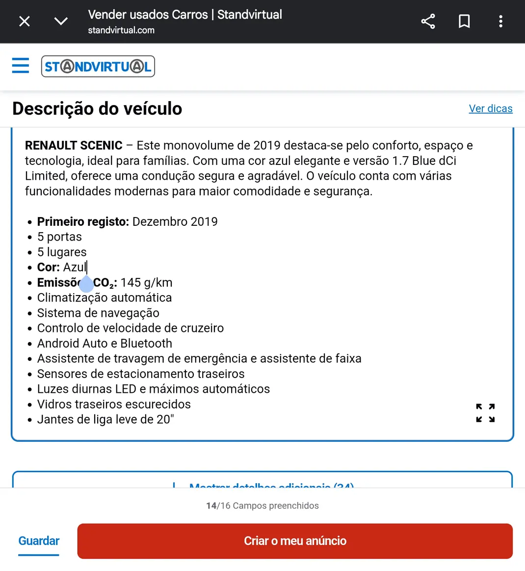 Renault Scénic 2019 - 15800 EUR, 92000 km - 92000km - foto 2 de 9