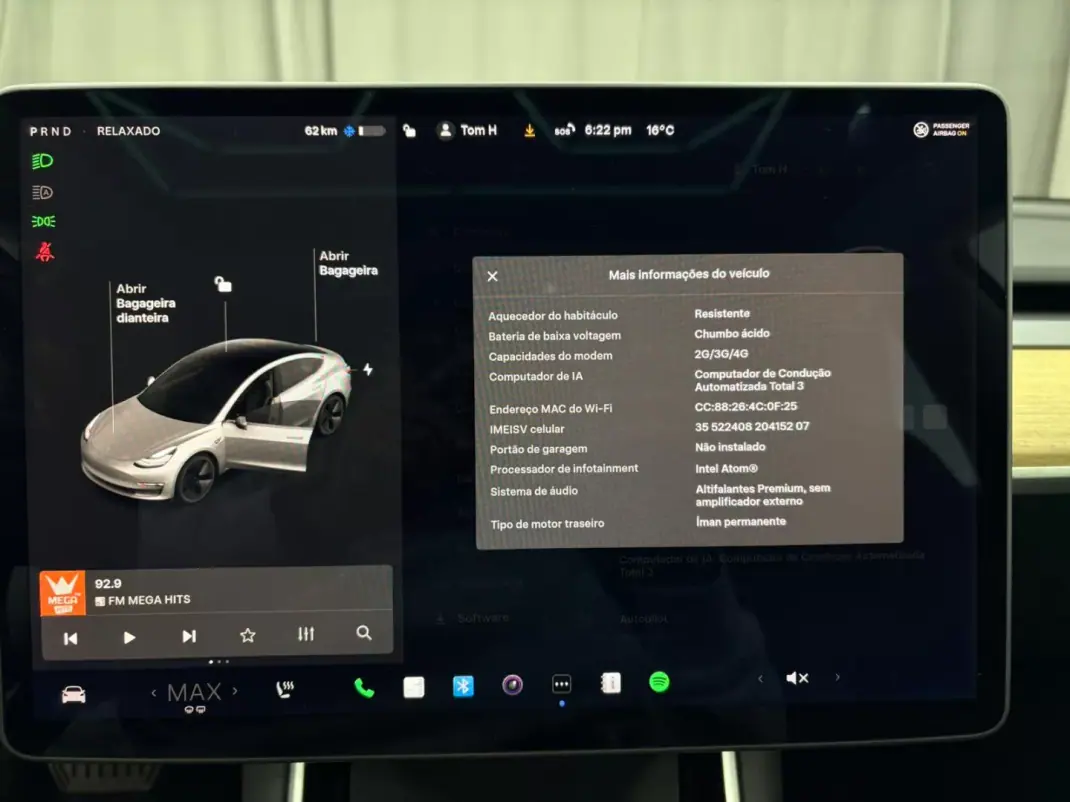Tesla Model 3 2020 - 21500 EUR, 122000 km - AUTO.MOTO.pt - 122000km - foto 13 de 19