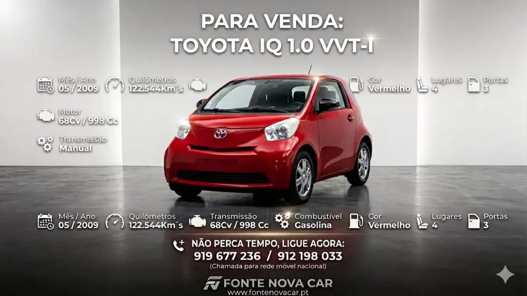 Toyota iQ 2009 - 7750 EUR, 122544 km - AUTO.MOTO.pt - 122544km - foto 1 de 20