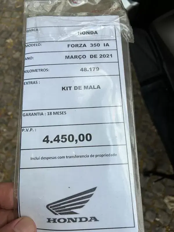 Honda Forza 2021 - 4450 EUR, 48179 km - AUTO.MOTO.pt - 48179km - foto 2 de 10