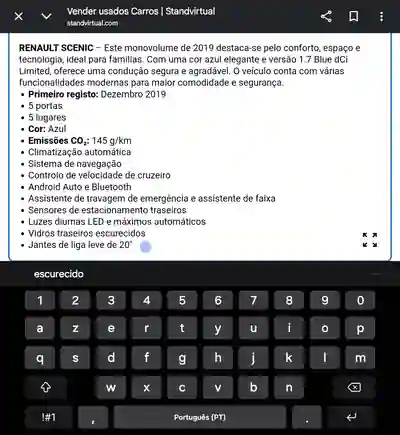 Renault Scénic 2019 - 17500 EUR, 91000 km - AUTO.MOTO.pt - 91000km - foto 5 de 9