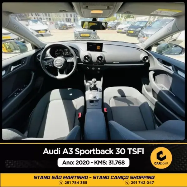 Audi A3 Sportback 2020 - 21900 EUR, 31768 km - AUTO.MOTO.pt - 31768km - foto 7 de 10