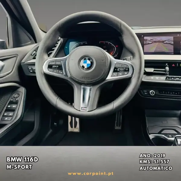 BMW 116 2019 - 26900 EUR, 51557 km - AUTO.MOTO.pt - 51557km - foto 6 de 10