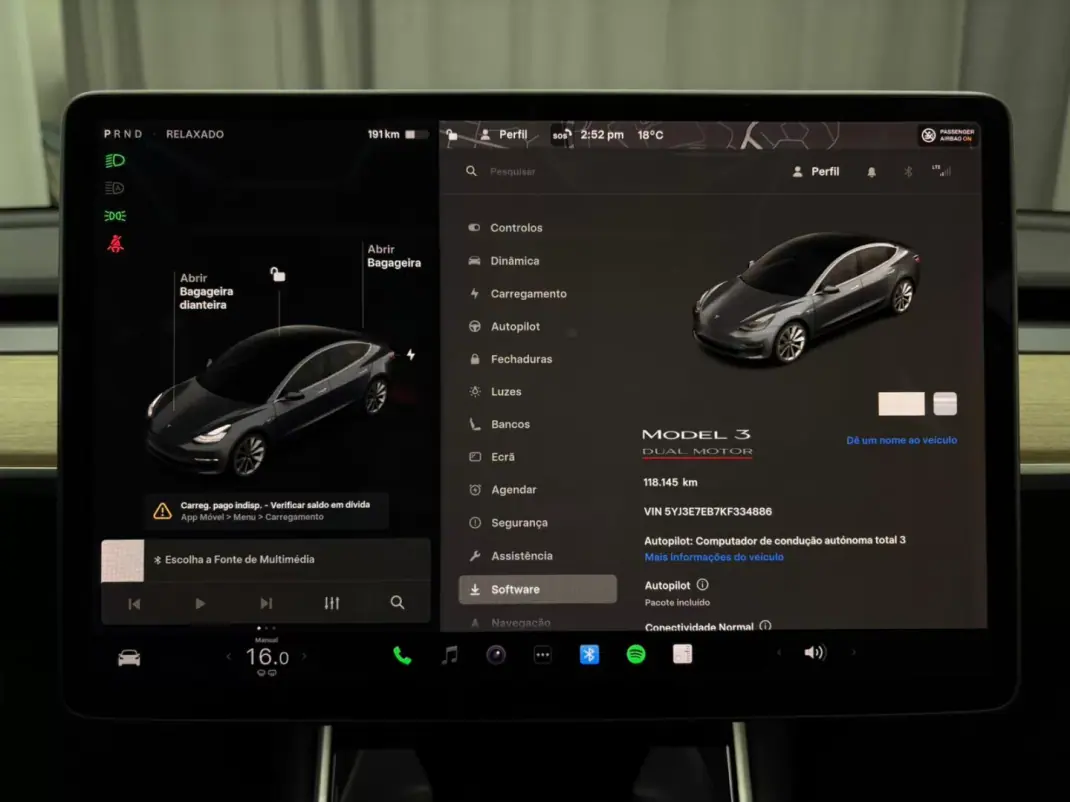 Tesla Model 3 2019 - 24500 EUR, 118000 km - AUTO.MOTO.pt - 118000km - foto 14 de 19