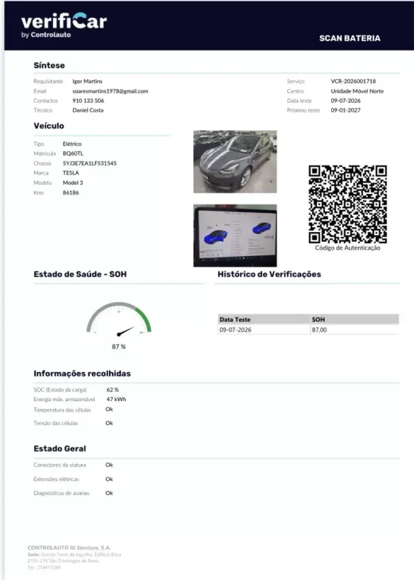 Tesla Model 3 2019 - 21900 EUR, 86000 km - AUTO.MOTO.pt - 86000km - foto 4 de 64