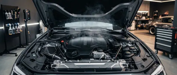 Where to wash a car engine?