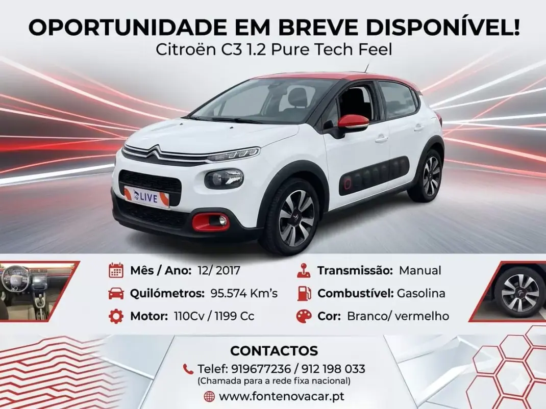 Citroën C3 2017 - 9990 EUR, 95574 km - AUTO.MOTO.pt - 95574km - foto 15 de 15