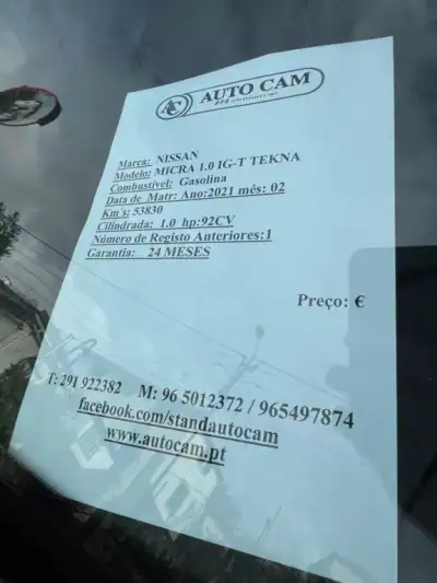 Nissan Micra 2021 - 14500 EUR, 53830 km - AUTO.MOTO.pt - 53830km - foto 7 de 8