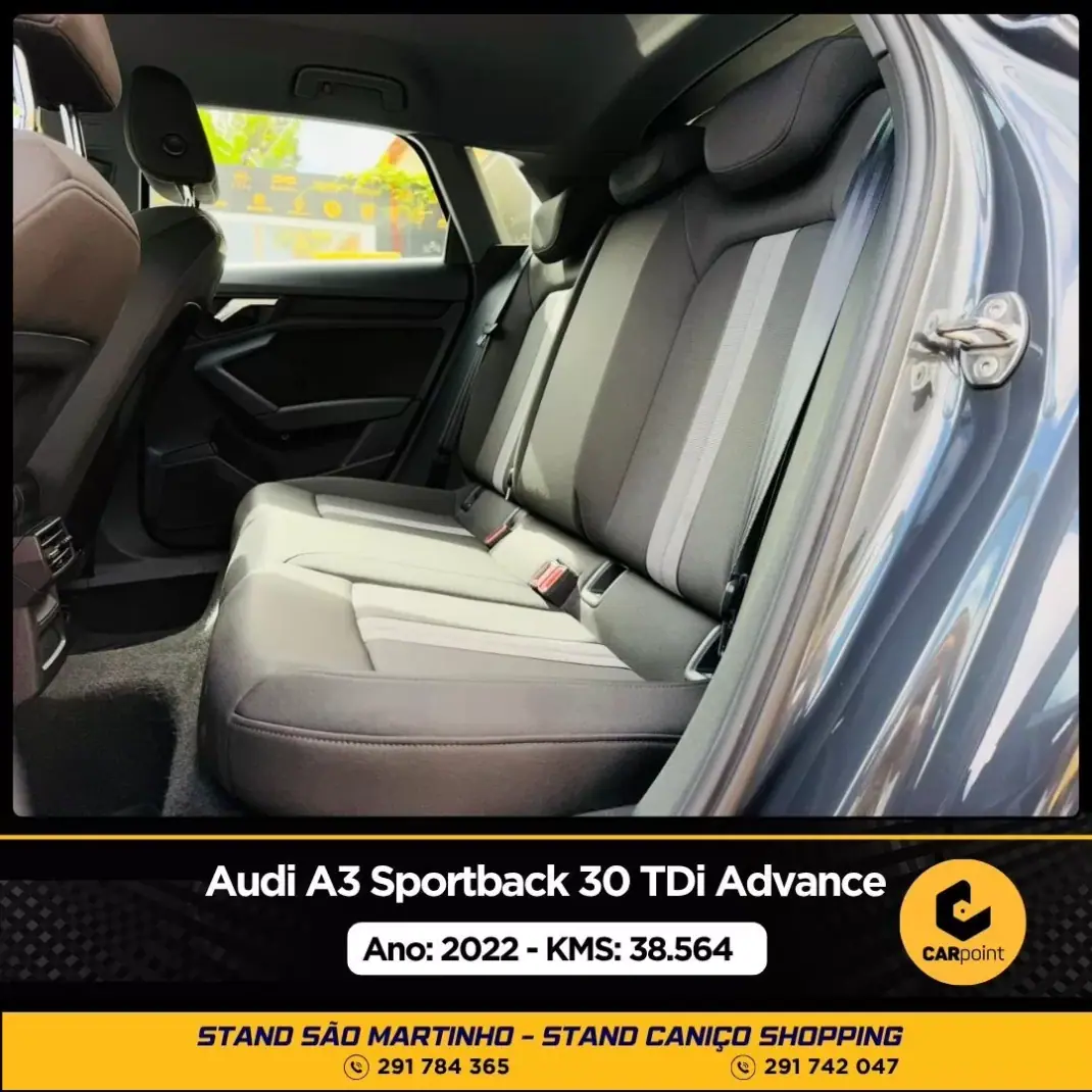 Audi A3 Sportback 2022 - 26750 EUR, 38564 km - AUTO.MOTO.pt - 38564km - foto 8 de 10