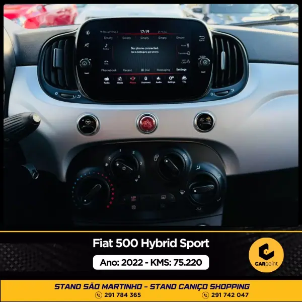 Fiat 500 2022 - 15900 EUR, 75220 km - AUTO.MOTO.pt - 75220km - foto 9 de 10