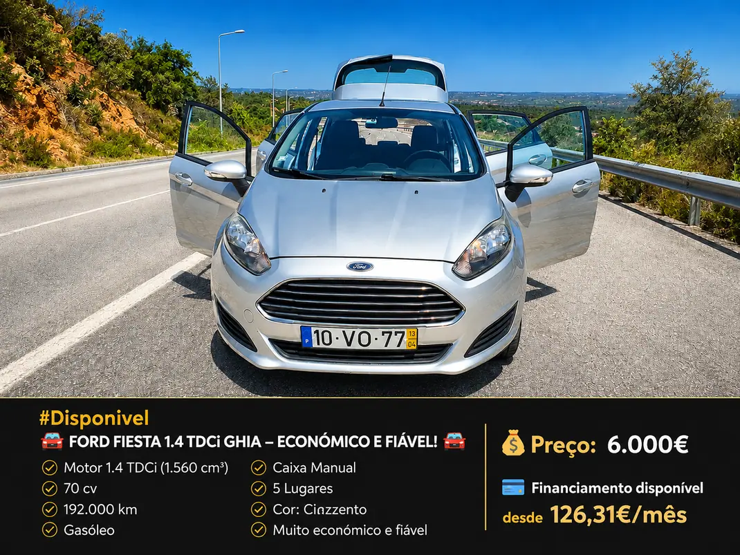 Ford Fiesta 2013 - 6000 EUR, 192 km - AUTO.MOTO.pt - 192km - foto 1 de 2