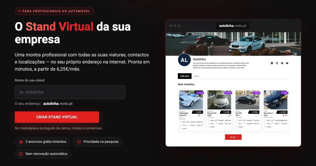 Stand Virtual for Car Dealers: the new AUTO.MOTO.PT solution