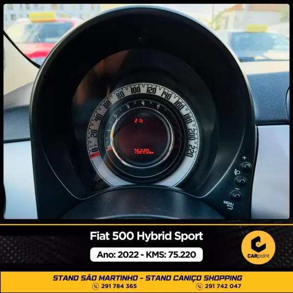 Fiat 500 2022 - 15900 EUR, 75220 km - AUTO.MOTO.pt - 75220km - foto 10 de 10