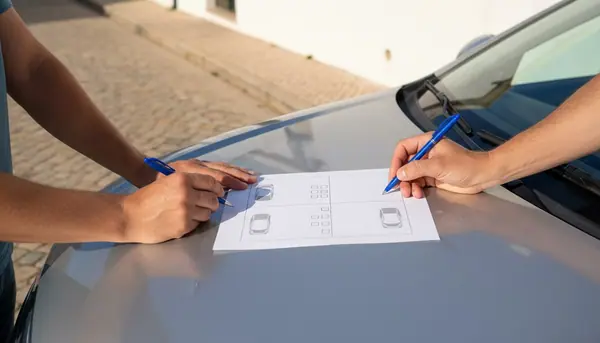 Declaração amigável de acidente automóvel (DAAA): onde arranjar o PDF, como preencher campo a campo, a app e-SEGURNET e os prazos da seguradora