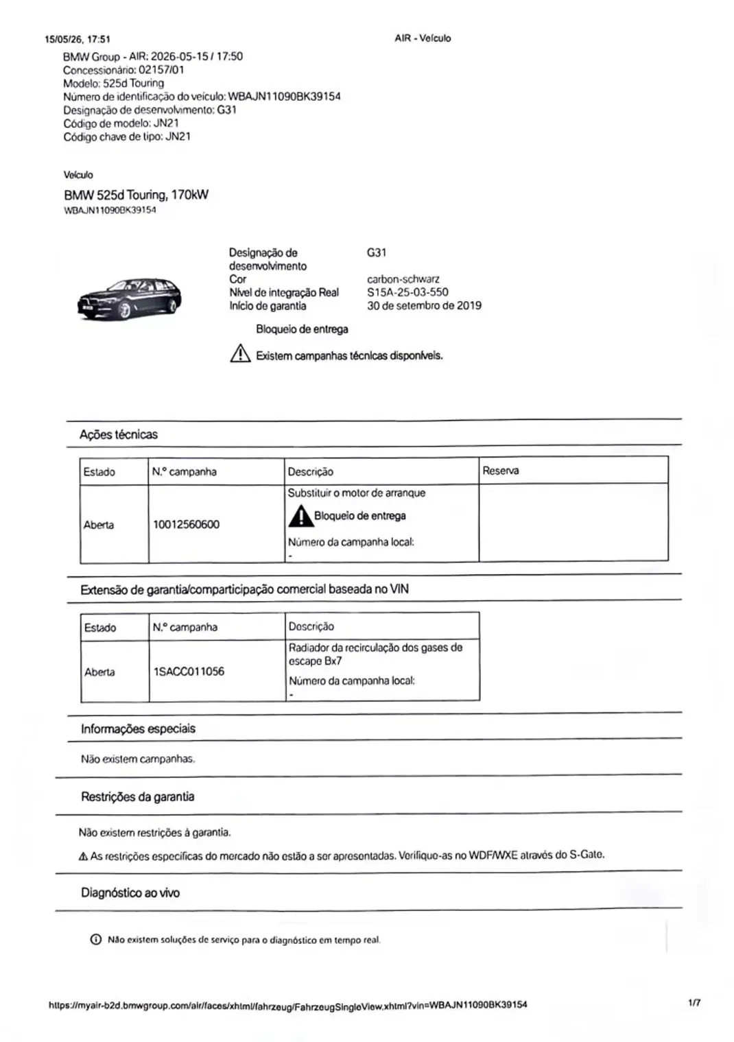 BMW 525 2019 - 31500 EUR, 84679 km - AUTO.MOTO.pt - 84679km - foto 60 de 67