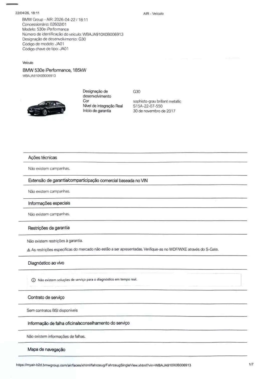 BMW 530 2017 - 21900 EUR, 230206 km - AUTO.MOTO.pt - 230206km - foto 51 de 58