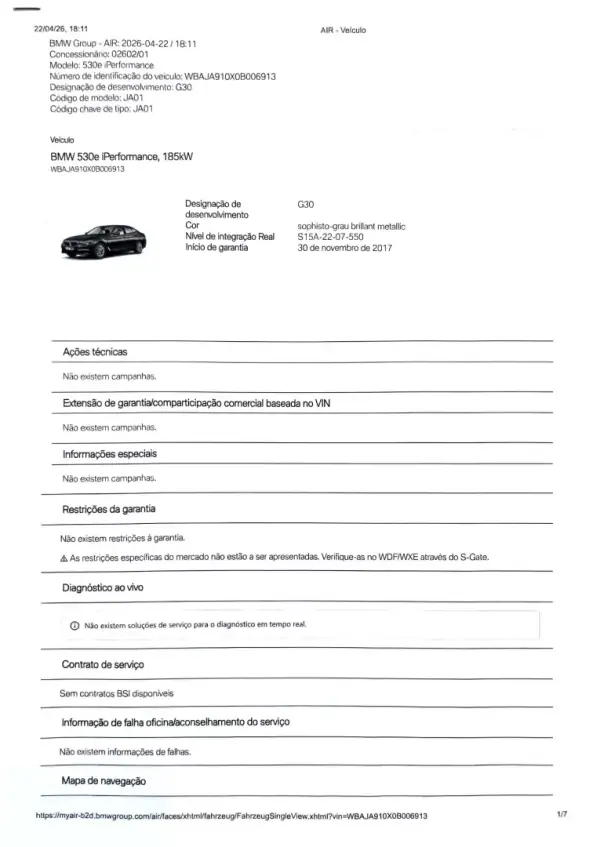 BMW 530 2017 - 21900 EUR, 230206 km - AUTO.MOTO.pt - 230206km - foto 51 de 58