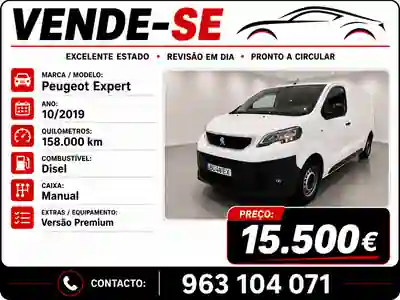 Peugeot Expert 1.6 BlueHDi L1H1 Premium Compact 2019 - 15500 EUR, 158000 km - AUTO.MOTO.pt - 158000km - foto 6 de 6