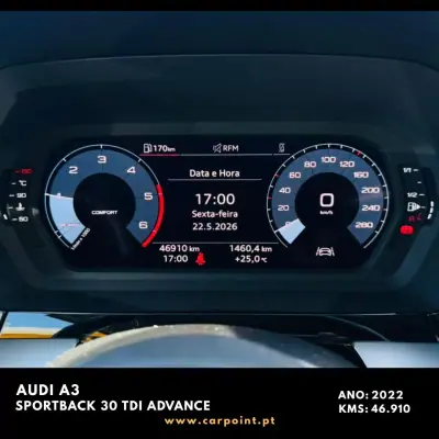 Audi A3 Sportback 2022 - 27750 EUR, 46910 km - AUTO.MOTO.pt - 46910km - foto 10 de 10